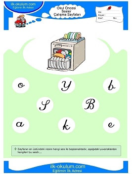 Çocuklar İçin B Sesi Çalışma Sayfaları 